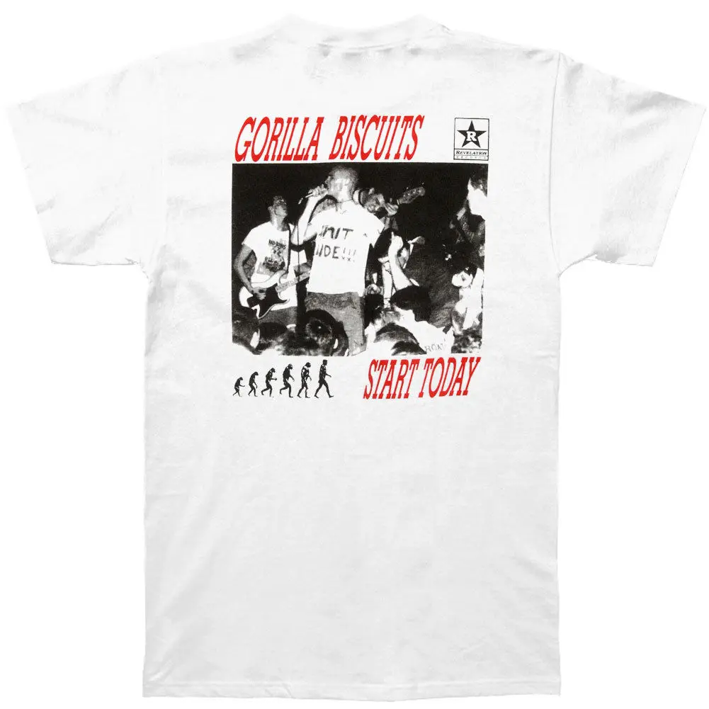Мужская футболка с треугольным принтом Gorilla Biscuits белые топы высокого качества
