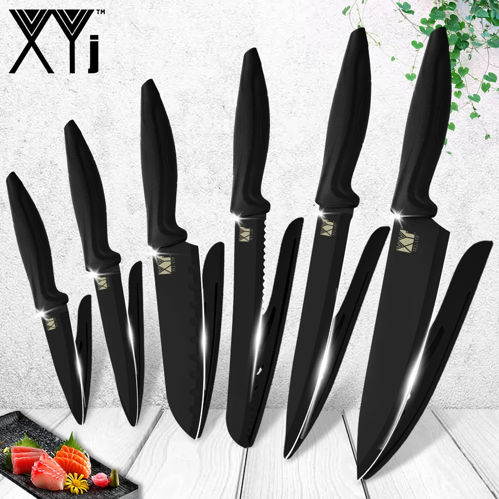 Набор кухонных ножей XYj из 6 предметов японский нож сантоку мясника универсальные