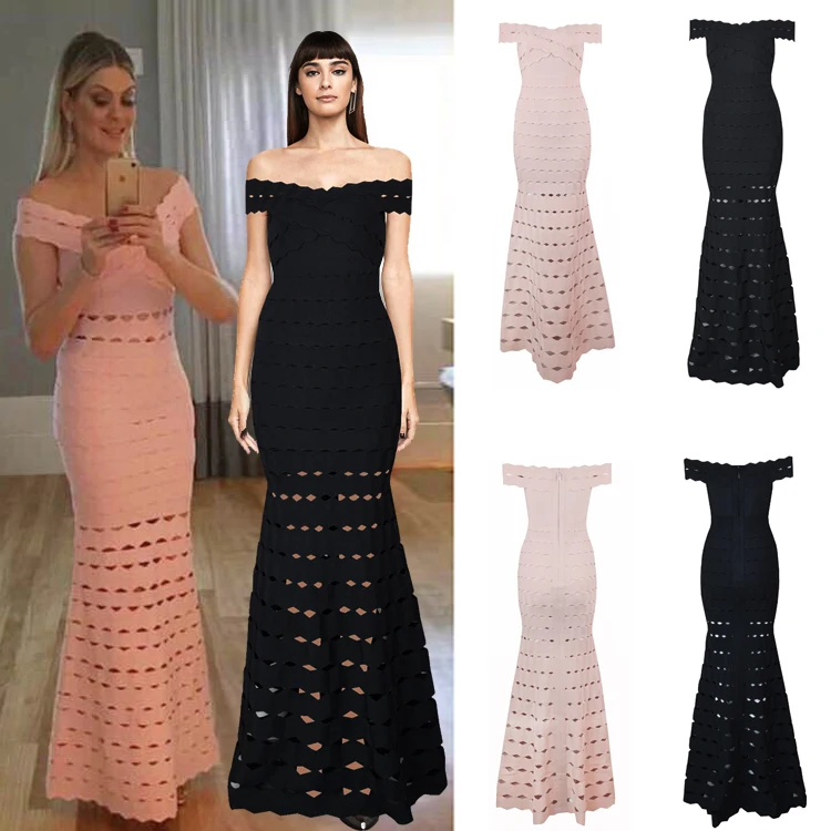 Платье женское черное розовое с вырезом лодочкой длина до пола длинное без