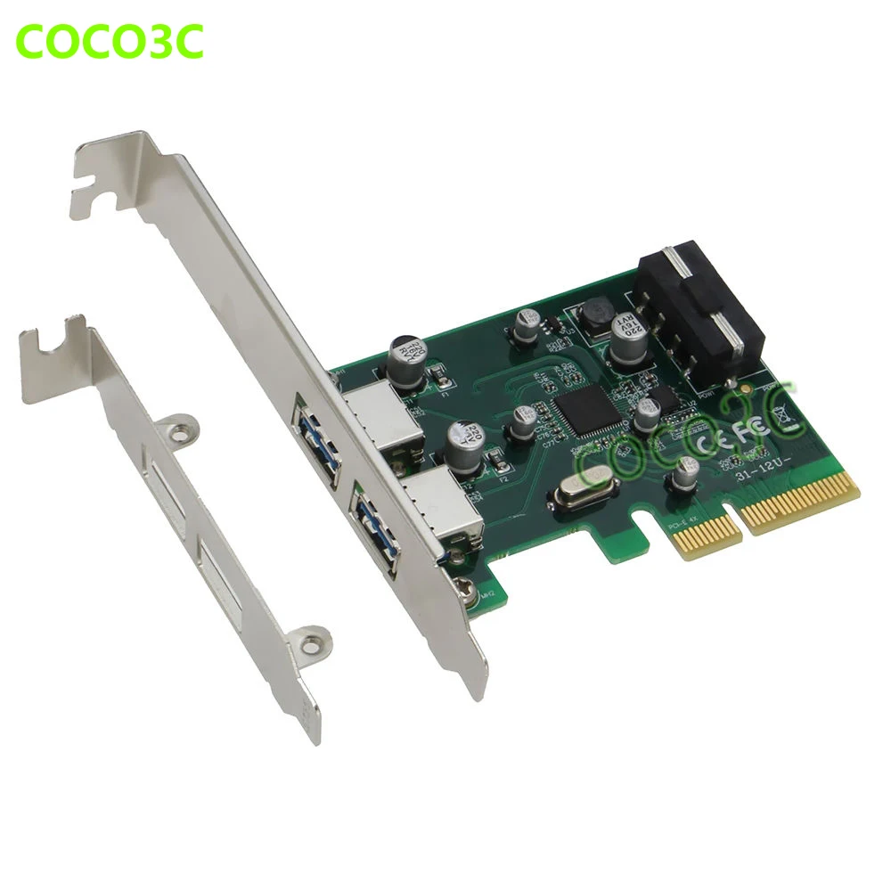 Преобразователь PCI-e 4x в USB 3 1 Суперскоростной 10 Гбит/с 2 порта тип А PCI express