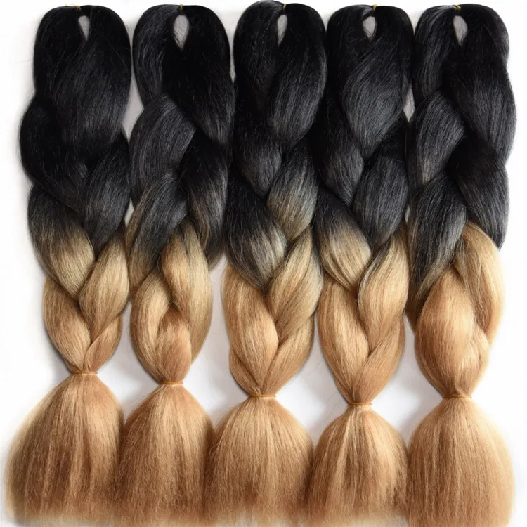 Chorliss 2" Ombre Плетение Волос вязанная косами jumbo косы синтетических крючком Химическое наращивание волос blacktpurpletmint Зеленый 100 г/упак - Цвет: T1B/27
