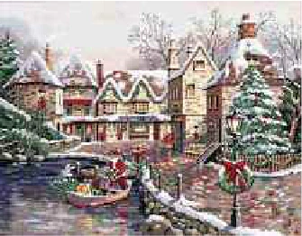 

new diy counted cross stitch kits for embroidery cross-stitching landscape Christmas Eve winter room decoration wall pictures