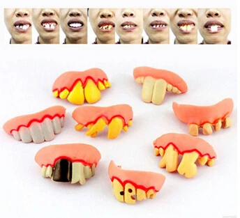 5 piece /lot Gags Practical Funny Jokes Prank Freak False Teeth Set Halloween/April Fool's Day Gift Wacky Toys | Игрушки и хобби
