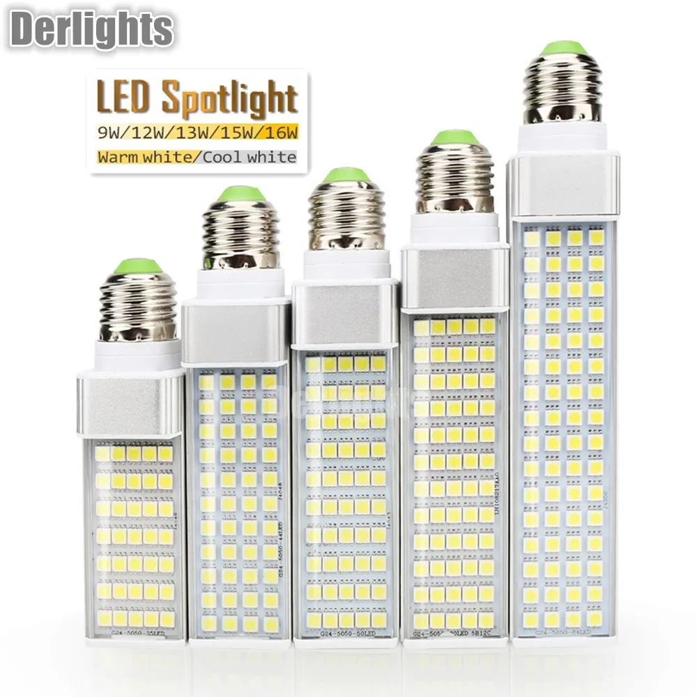 Горизонтальная лампа SMD5050 9 Вт/12 Вт/13 Вт/15 Вт/16 Вт 85 ~ 265 В переменного тока | Лампы и