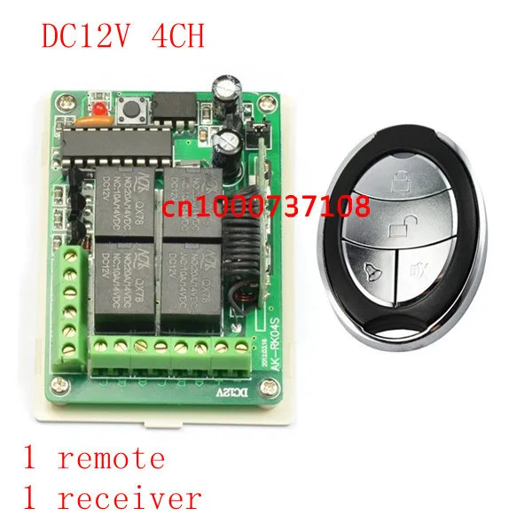 DC 12V 4 CH RF беспроводной переключатель системы дистанционного управления 315/433 MHZ