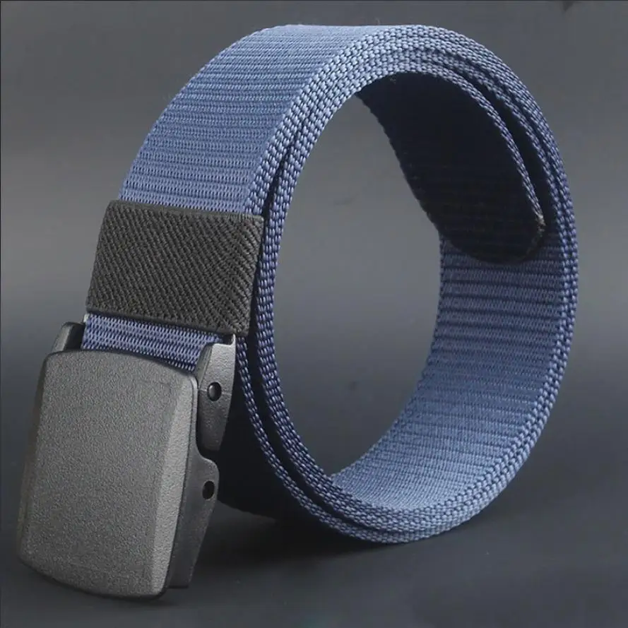 Повседневный брезентовый мужской ремень гипоаллергенный металлический с