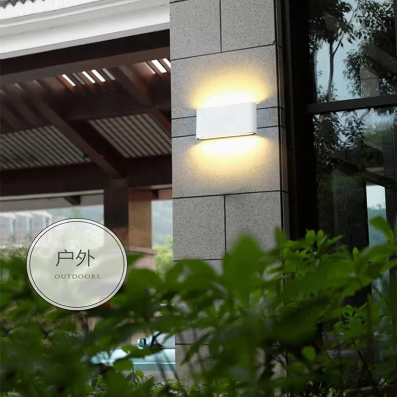 Светодиодный настенный светильник водонепроницаемая лампа с COB матрицей 8 Вт 14 IP65