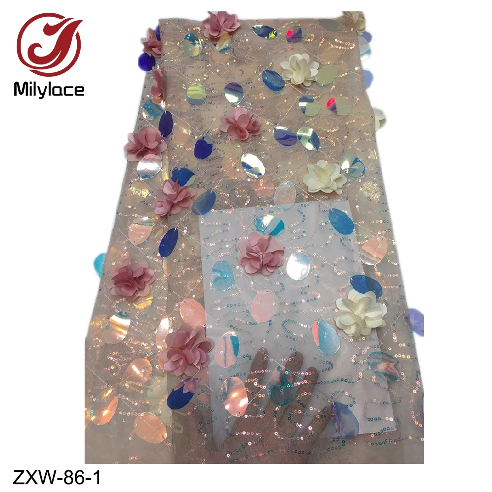 Milylace новинка 2019 кружевная ткань в нигерийском стиле 5 ярдов с 3D аппликацией и