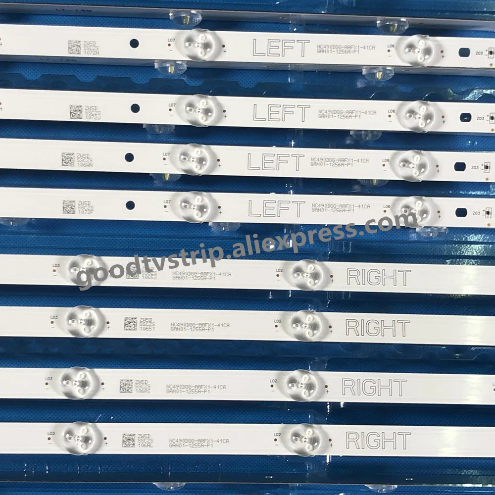 8 шт./компл. светодиодный подсветка для LG 49UK6200 49UK6300 49UJ630V 49LJ5500 49UJ635T NC490DGG NC490DUE AAFX1 41CA