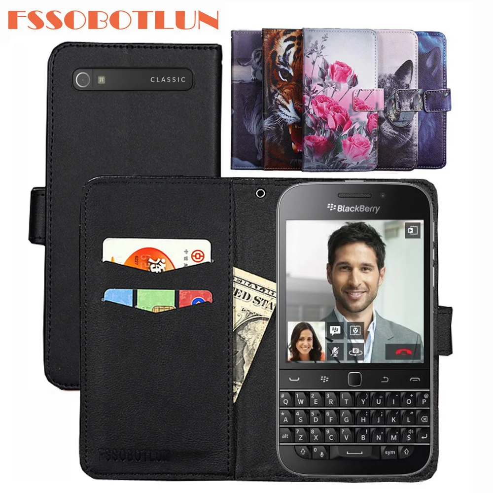 FSSOBOTLUN Классический чехол для BlackBerry Q20 откидной Чехол из искусственной кожи в