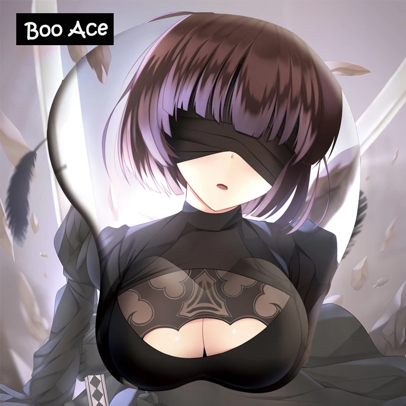 Игровые 3D коврики для мыши NieR:Automata 2B Женская грудь коврик с силиконовым гелем
