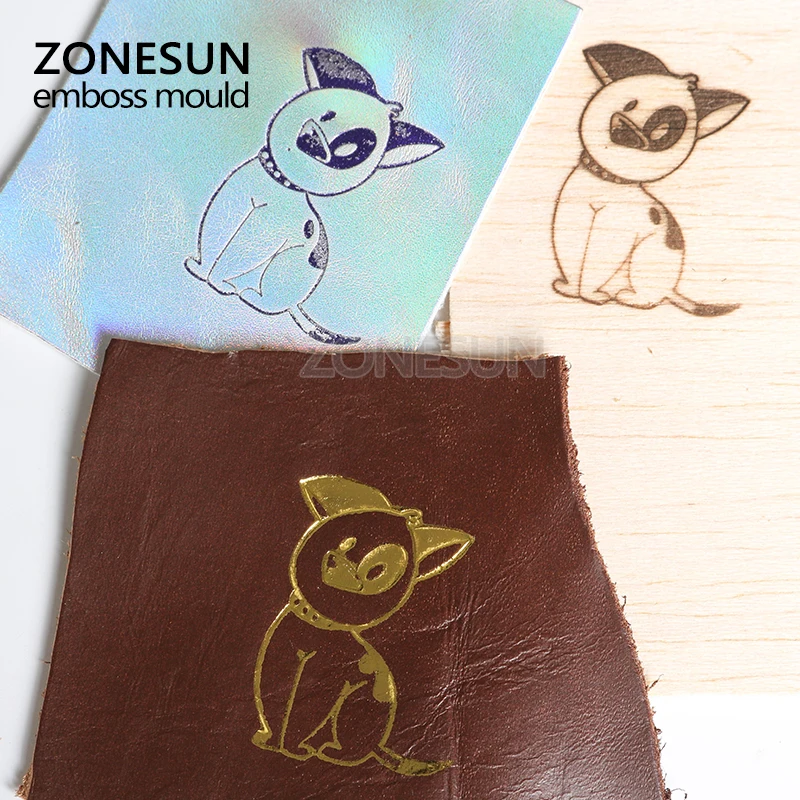 ZONESUN DIY Подарок Индивидуальный Логотип Горячая латунь штамповка плесень пользовательские Персонализированные формы для дерева кожа торт Брендинг железа