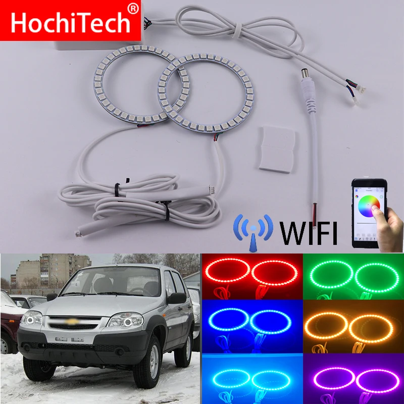 Беспроводной RGB многоцветный светодиодный дневной свет Angel Eye с Wi Fi дневные