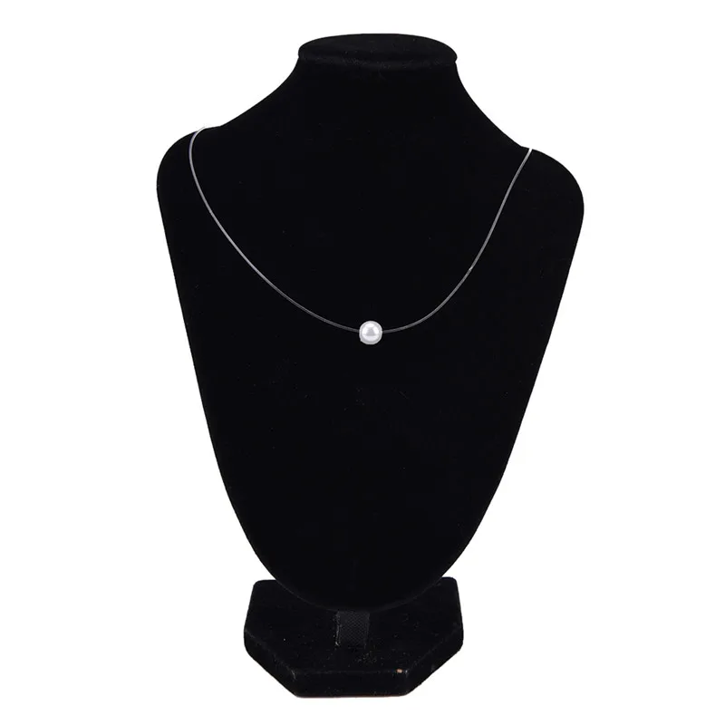 Ожерелье из искусственного жемчуга невидимое ожерелье натурального камня