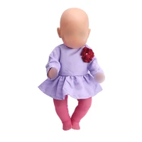 doll clothes fashion fall purple suit fit 43 cm baby doll and 18 inch girl dolls accessories f1