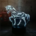 Новинка 3D светодиодный настольный светильник с лошадью, RGB ночник, USB пульт дистанционного управления, домашняя Рождественская лампа для детей, детская лампа для сна, Лава