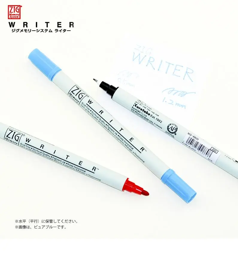 ZIG Markers Kuretake Акварельная ручка кисть двойной наконечник записывающее на водной