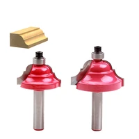 1pc high quality double roman ogee edging router bit large 8mm shank dovetail router bit cutter wood working