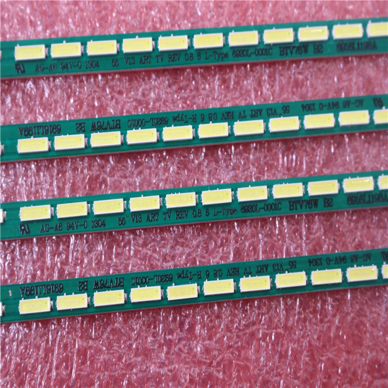 New Kit 10PCS 75LED 605mm LED strip for 55PFL6008K 55LA6800 55LA691V 6922L-0069A 55 V13 ART TV R L 6920L-0001C