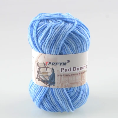 05 sky blue camou TPRPYN 12 шт = 600 г причудливая пряжа смешанных цветов Меланжевая нить струны хлопок смешанная пряжа красивая для ручного вязания свитер - Цвет: 05 sky blue camou