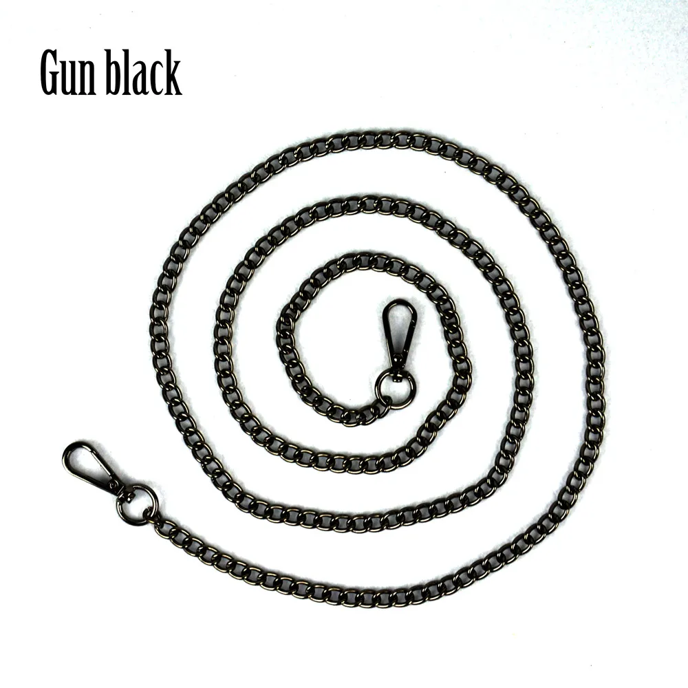 long metal chain Tanqu Obag Новая черная металлическая длинная короткая сумка на плечо с цепочкой и черным ремнем из искусственной кожи с зажимом для opoket O Bag - Цвет: long metal chain