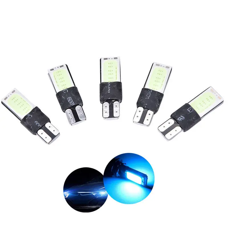 1 шт. 3 Вт W5W 501 T10 Автомобильные светодиодные лампы безотказный Canbus Smd Cob Ice Side