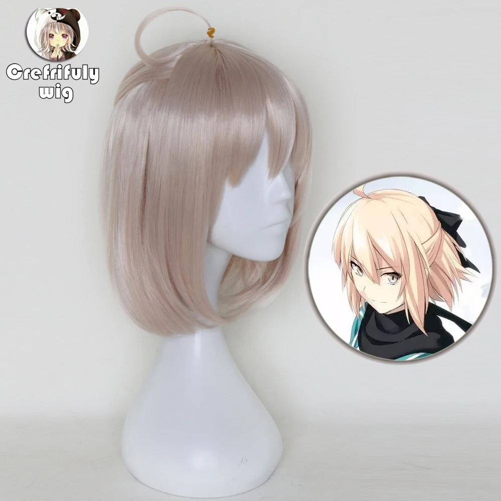 Fate Grand для Сакура сабля Okita Souji парик Аниме Косплей Костюм FGO женские коротких