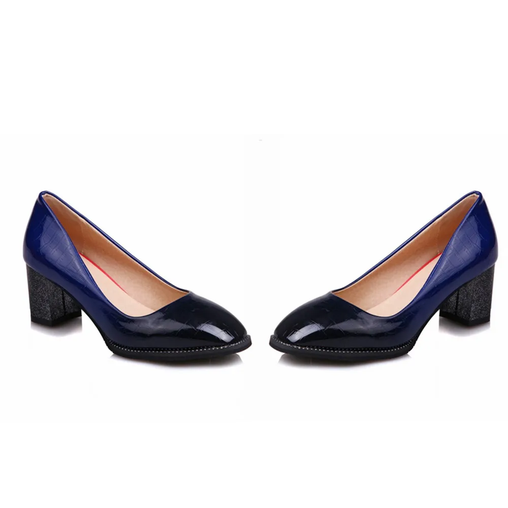 Женские туфли лодочки на высоком каблуке с квадратным носком размеры 32 44|women high heel