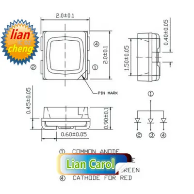 1000 светодиодов RGB SMD высокая яркость Диод 2121 для светодиодной панели панель