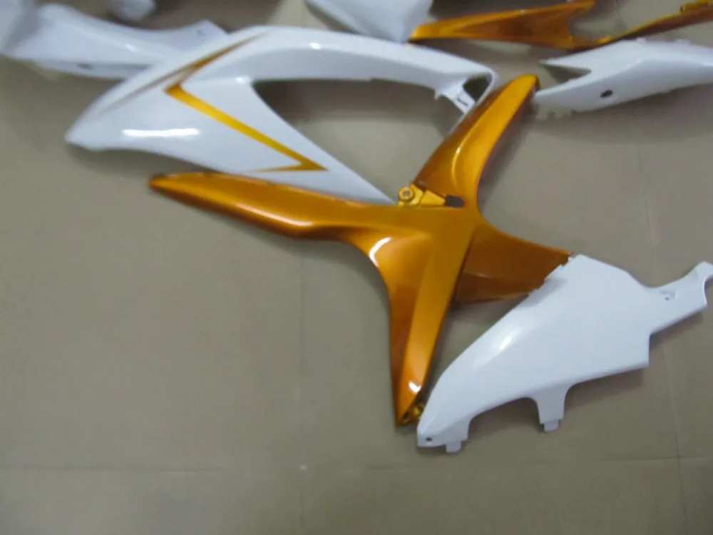Комплект обтекателей под давлением для SUZUKI GSXR600 750 K8 08 09 GSXR 600 GSXR750 2008 2009 ABS белый