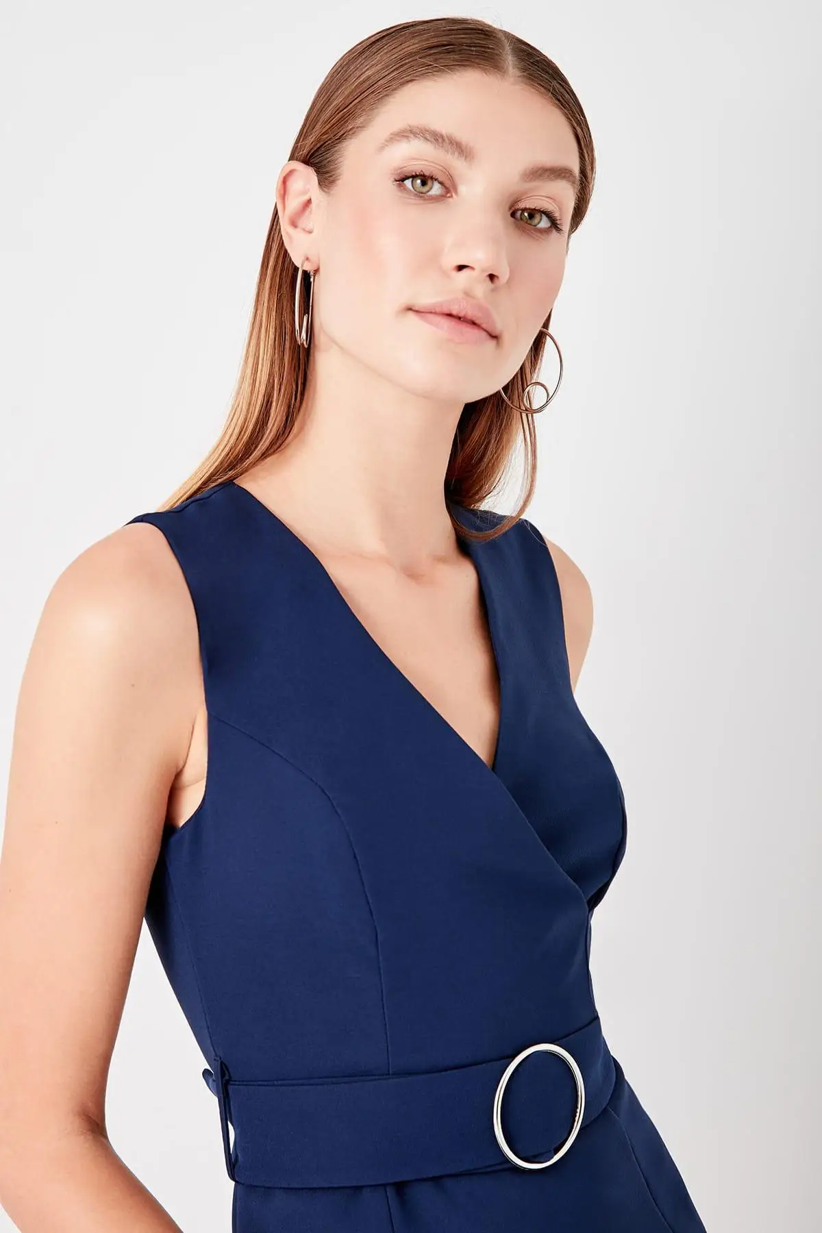 Платье Trendyol Navy Kemerli TWOSS19EL0361|Женские платья| |