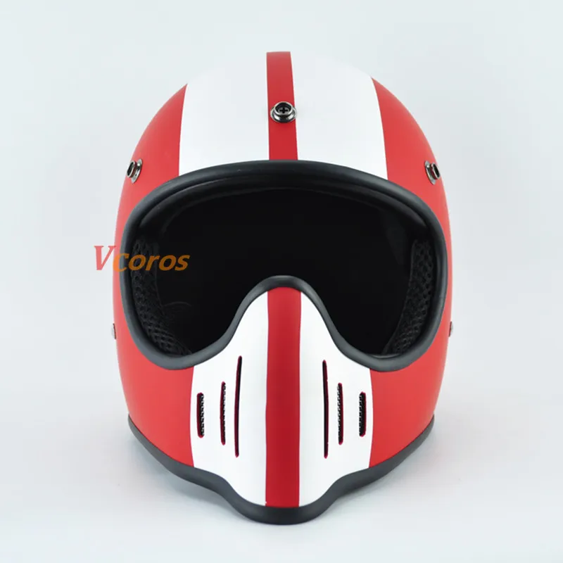 TT &amp CO Томпсон Мотоциклетный Шлем Анфас Гонки Moto Старинные Чоппер Мотоцикл Круиз