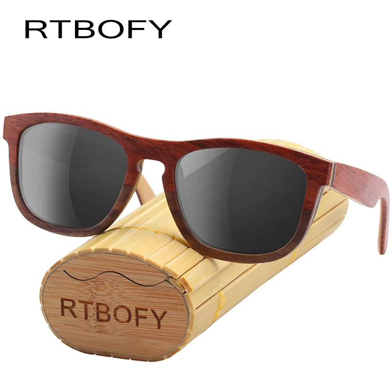 RTBOFY 2017 Горячая Распродажа деревянные солнцезащитные очки Квадратные для