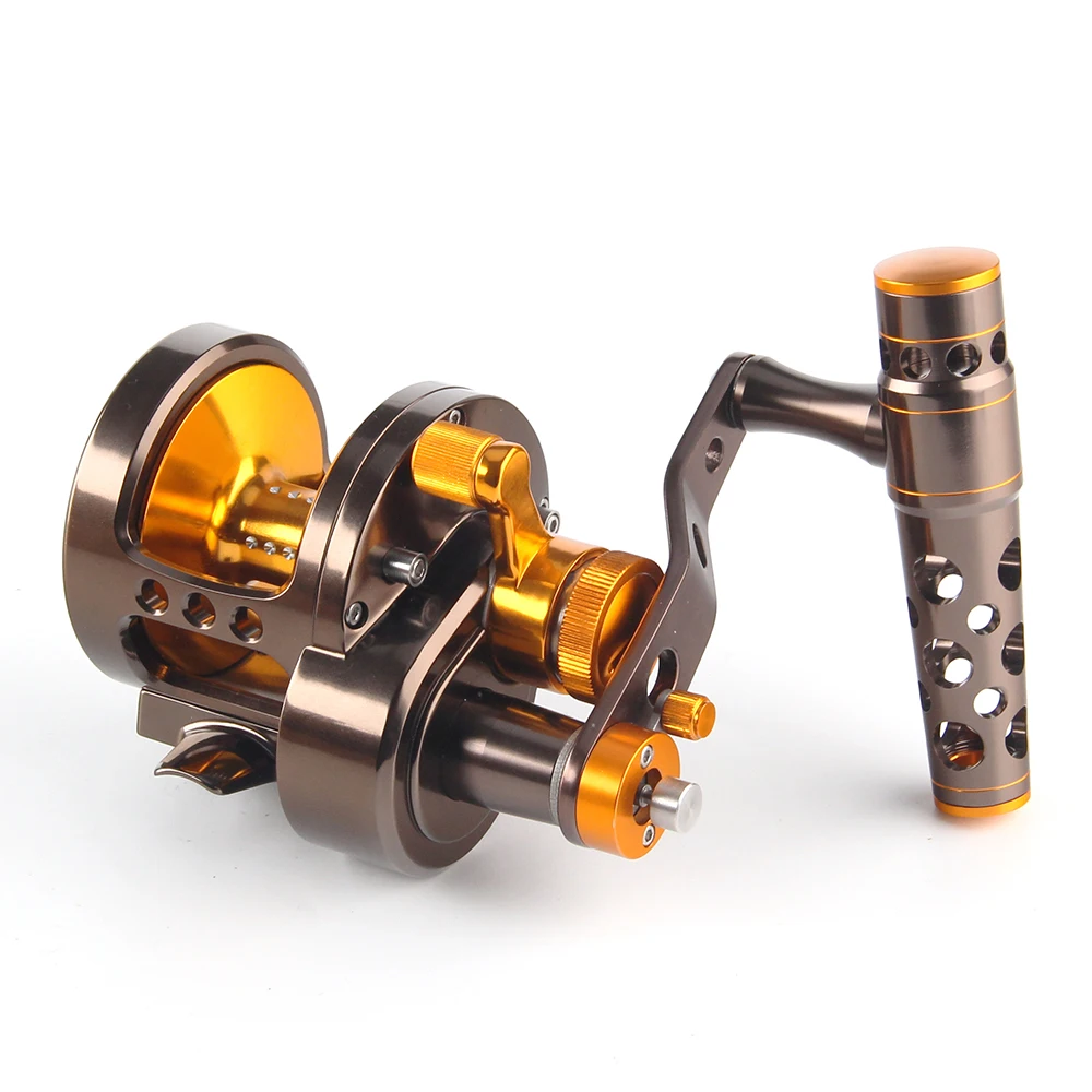 

Полностью Металлическая катушка для джиггинга, катушка для лодки, 20 кг, Рыболовная катушка для соленой воды, троллинговая катушка с 2 скоростями 4,5: 1 и 2,2: 1, большая игровая Рыболовная катушка