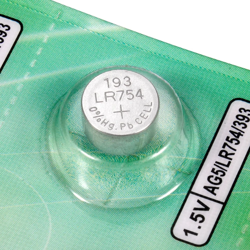 30 шт. AG5 AG 5 G5 393A LR48 LR754 15 193 LR48 D309 399 1,55 В 60 мАч кнопки сотового монета батареи Батарея, XINLU Батарея