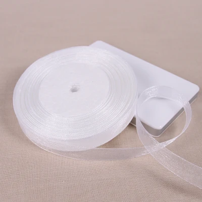 Шифоновая лента из органзы длиной 45 м длина 1 2 см/12 мм | Дом и сад