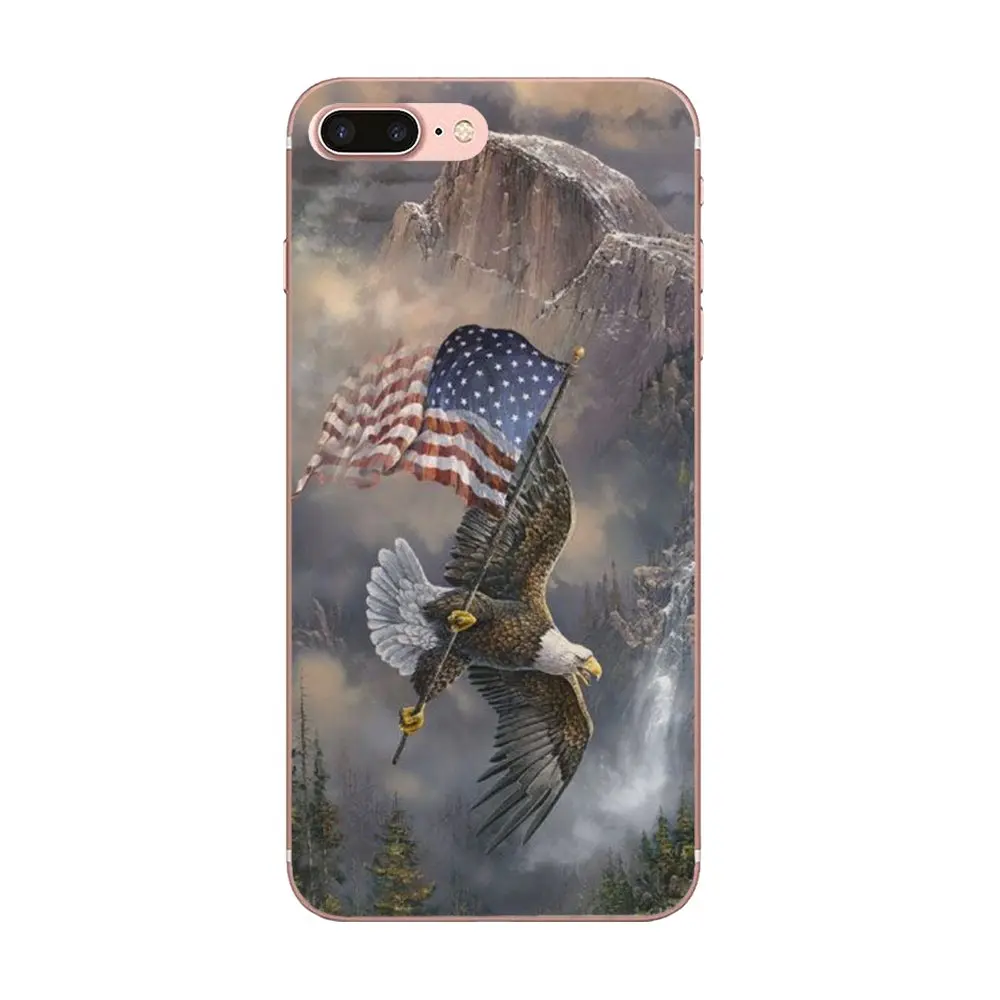 Мягкий чехол с американским флагом США для Huawei P7 P8 P9 P10 P20 P30 Lite Mini Plus Pro 2017 2018