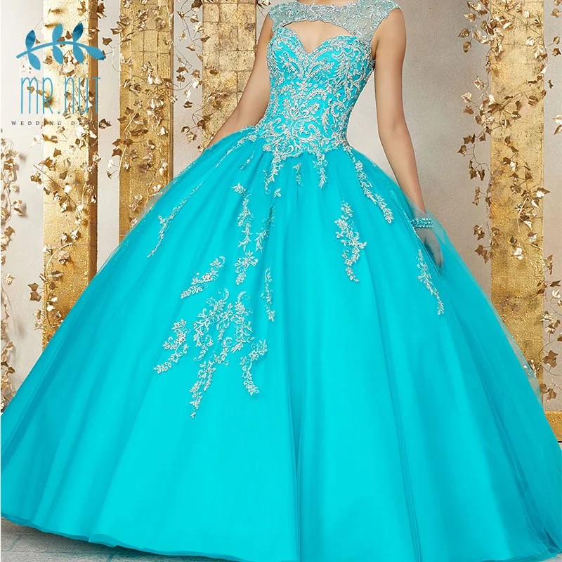 Женское бальное платье украшенное бусинами и кристаллами Vestidos De 15 Anos 2019|Платья на