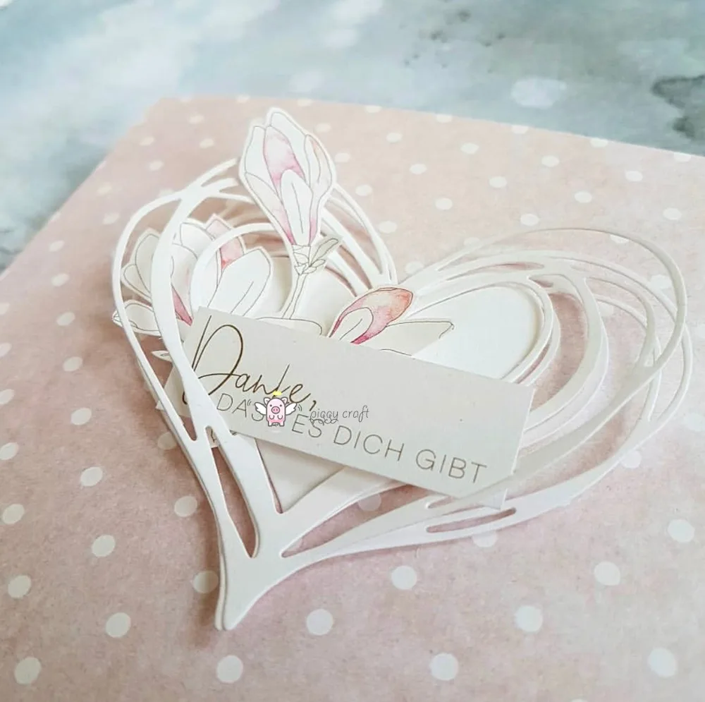 

Mmao Crafts Metal Steel Cutting Dies 2019 Heart card decoration Stencil For DIY Scrapbooking Paper/photo Cards Embossing Dies