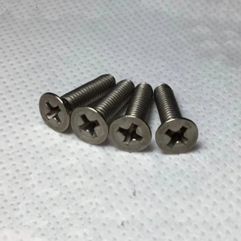 3pcs M5 Titanium screw Countersunk head DIN 965 Pure titaniums GR2 Flat heads Phillips screws 8mm-20mm Length | Обустройство дома