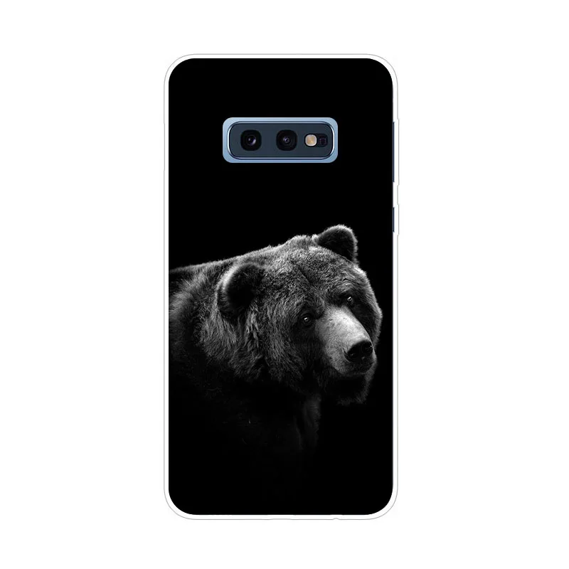 Чехол для Samsung galaxy s10 lite силиконовый чехол с изображением волка из мягкого ТПУ s10e