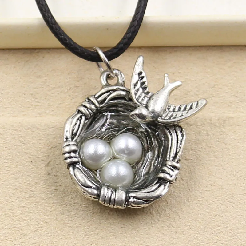 Новый модный Тибетский серебристый цвет подвесное ожерелье Ласточка чокер