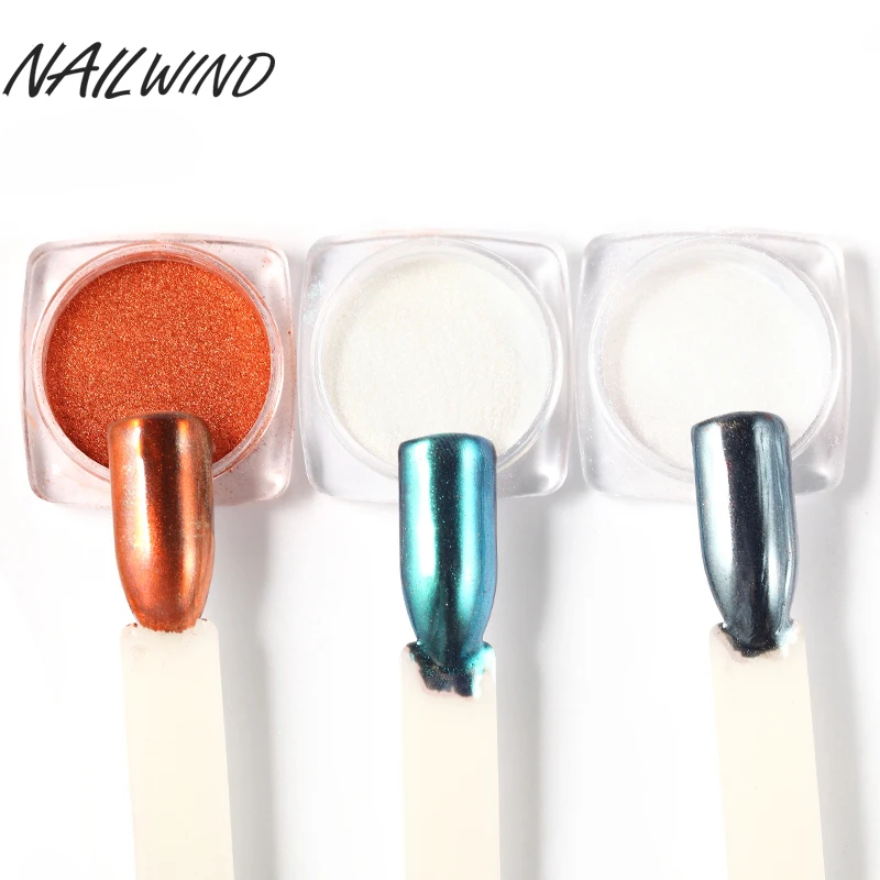 NAILWIND 1 коробка новый зеркальный мощный хромированный лак для ногтей Набор