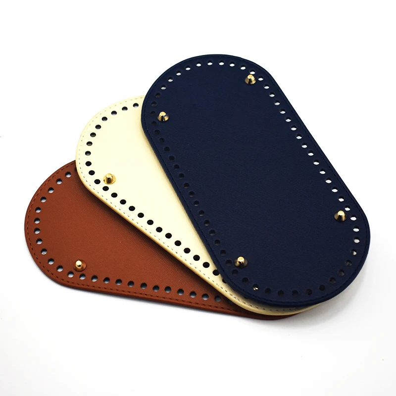 

25x12cm Oval Bottom for Knitting Bag PU Leather Bag Handmade Diy Accessories Women Bag Long Bottom High Quality Leather KZBT008