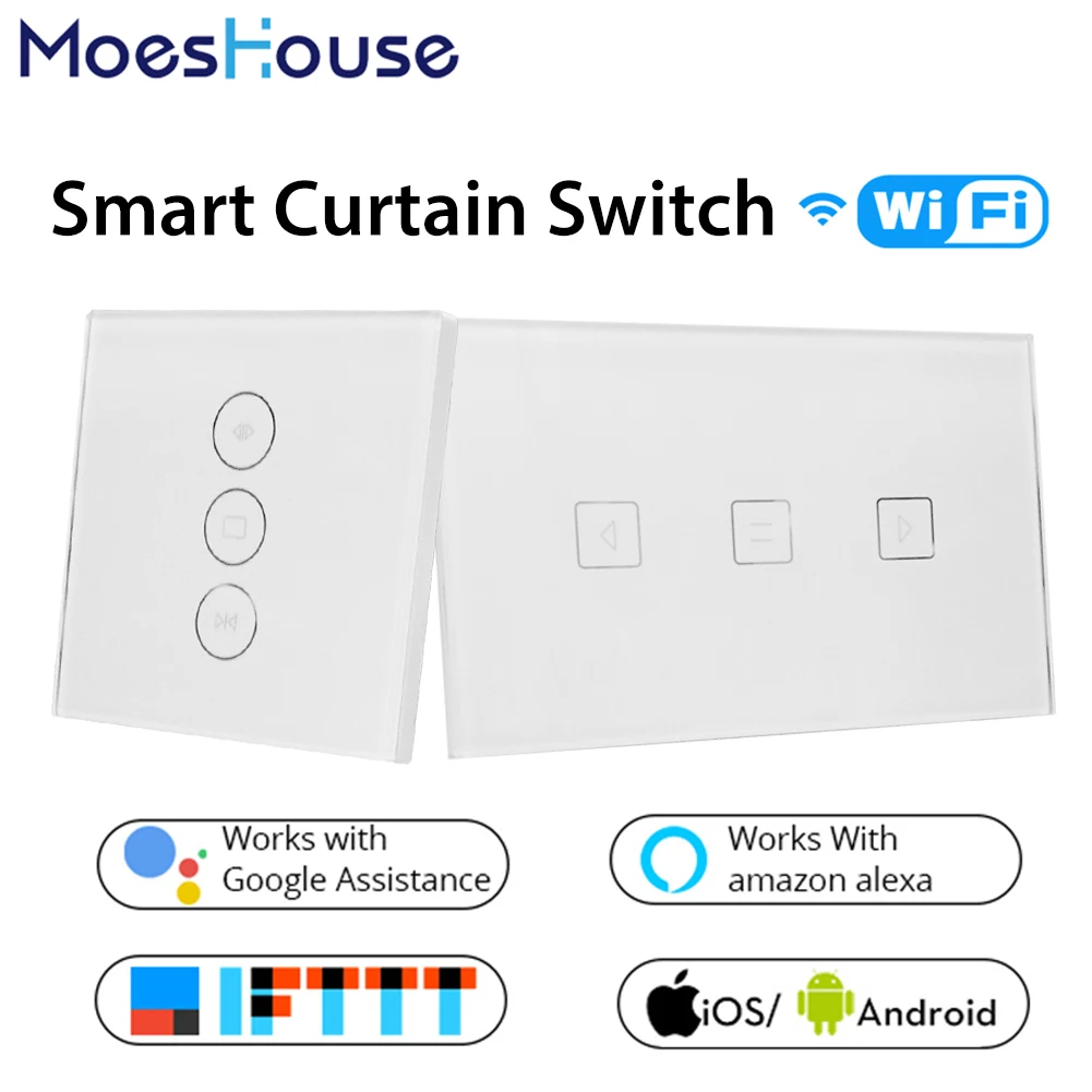WiFi умный переключатель для занавесок Smart Life Tuya APP Электрический моторизованный занавес слепой рольставни работает с Alexa и Google Home