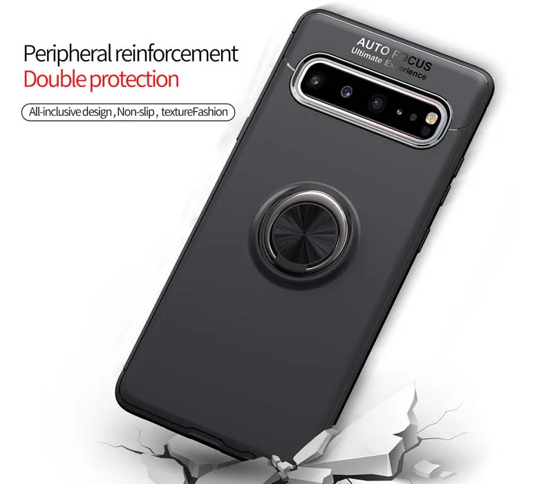 Чехол для samsung Galaxy Note 8, 9, 10 Plus, S8, S9, S10 Lite, S10E, 5G, чехол, автомобильный держатель, силиконовое кольцо, задняя крышка, чехол для телефона