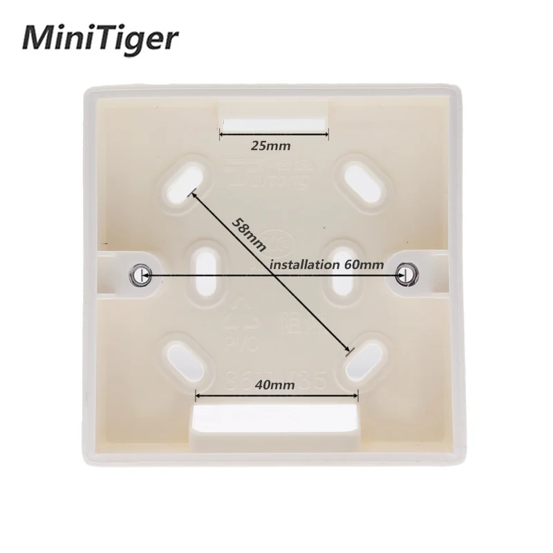 Внешний монтажный ящик Minitiger 86 мм * 34 для стандартного сенсорного выключателя и
