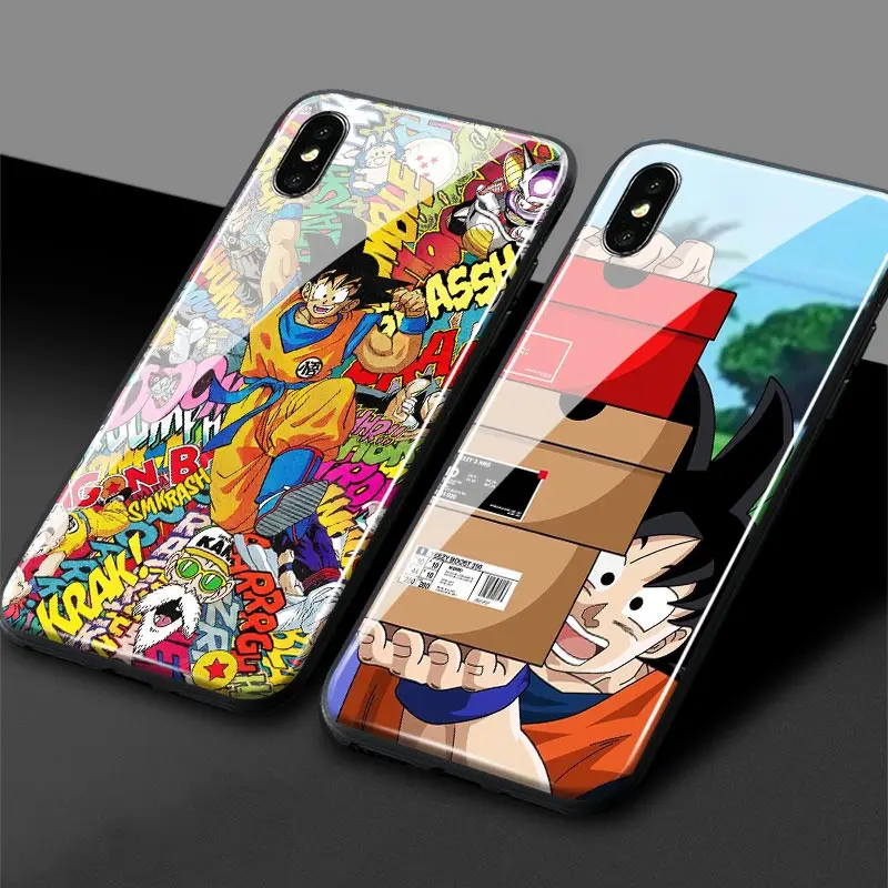 Матовый Мягкий стеклянный чехол для телефона Goku iPhone SE 6S 7 8 PLUS X XR XS 11 12 MINI PRO MAX |