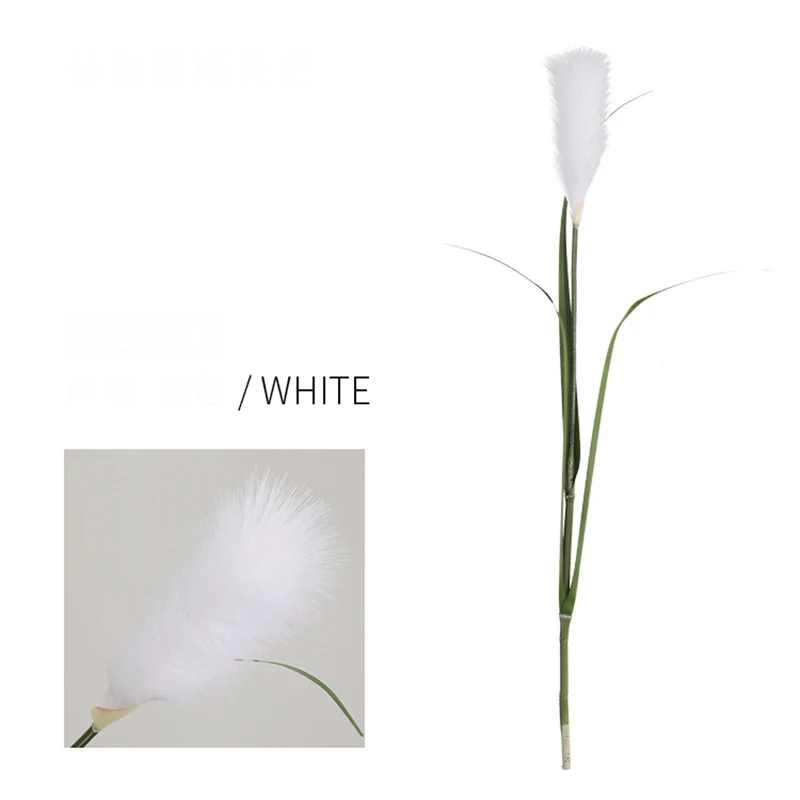 one head white Искусственный геркон Шелковый цветок ветка моделирования растений и травы офис дома Крытый Творческий пол декоративные цветы - Цвет: one head white