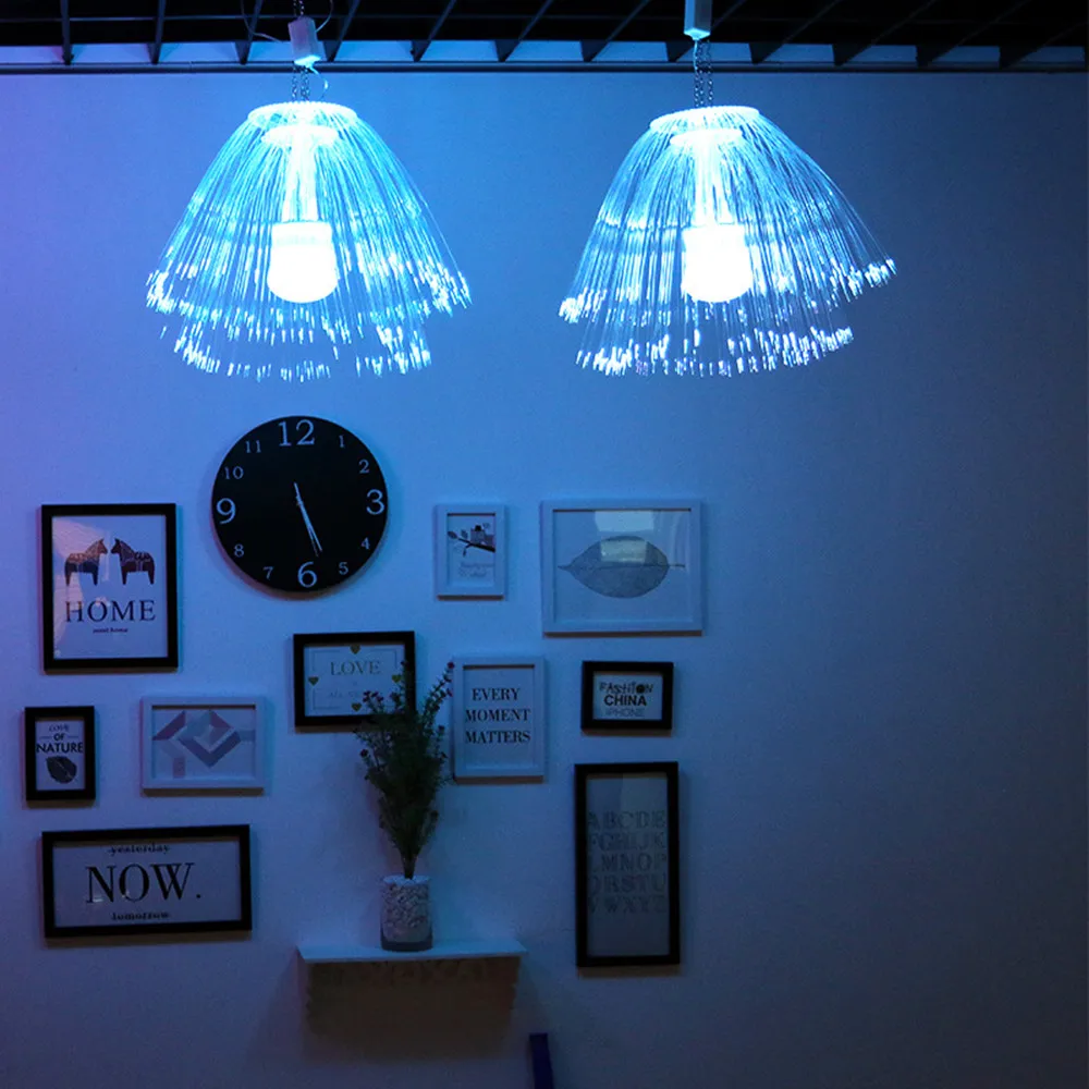 Красочная волоконно оптическая светодиодная Медуза подвесной декоративный